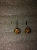 OHRRINGE MODESCHMUCK,,MIT ECHT KRISTALL,,BRAUN