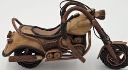 Holzmotorrad Dekoration handgemacht guter Zustand