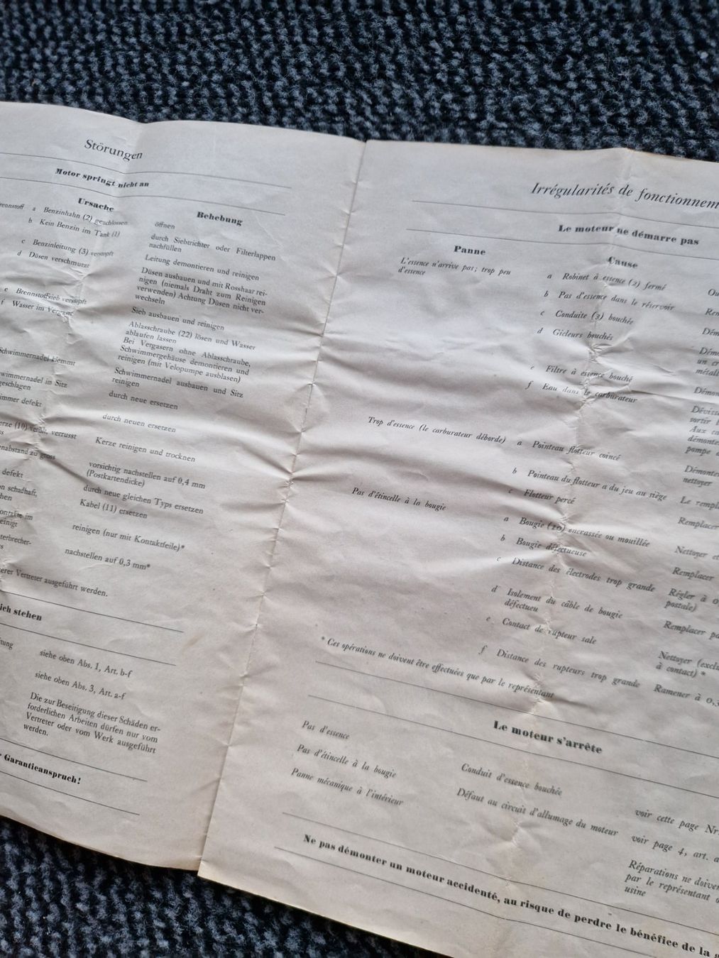 Aebi Trattori: Original Anleitung / ET-Liste Universal Motor D2 Motormäher – Usato da Dürnten venduto da Bachtel84 2