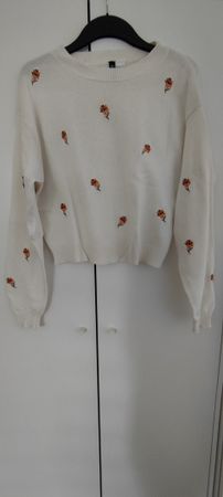 Weisser Pullover von H&M in Grösse S