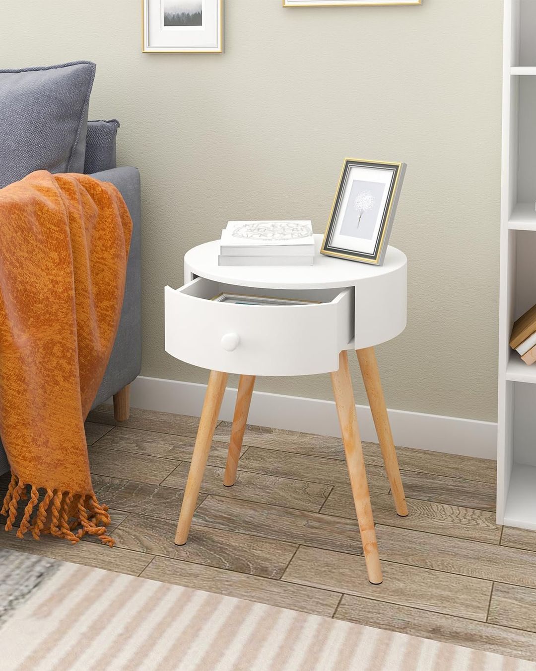 Comodini: Nachttisch mit Schublade Beistelltisch Weiss – Nuovo e nell'imballaggio originale da Kreuzlingen venduto da DealBlitz 4
