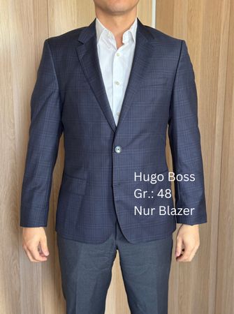 Hugo Boss Blazer Gr. 48 checked dark blue