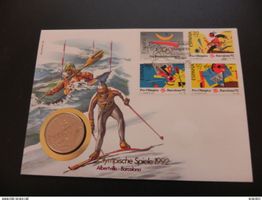 Münzbrief Andorra 2 Diners 1987 Olympia Barcelona