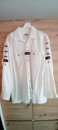 Wiesenprinz Trachtenhemd, Gr. XL, Weiss