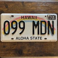 🇺🇸 U.S. Autoschild, Hawaii 099 MDN - ORIGINAL