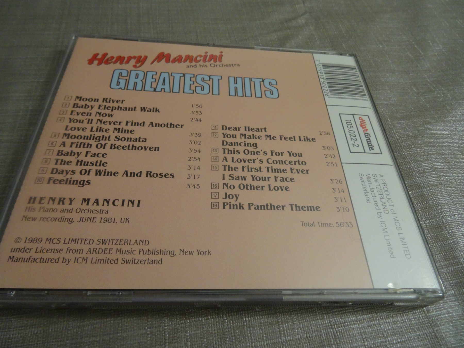 CD: Henry Mancini and his Orchestra - Greatest Hits - CD – Usato da Olten venduto da Disc-Ausverkauf 1