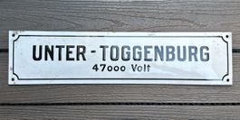Cartello smaltato originale Unter-Toggenburg