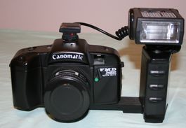 Fotokamera Canomatik mit Blitzgerät. Für Sammler und Liebhab