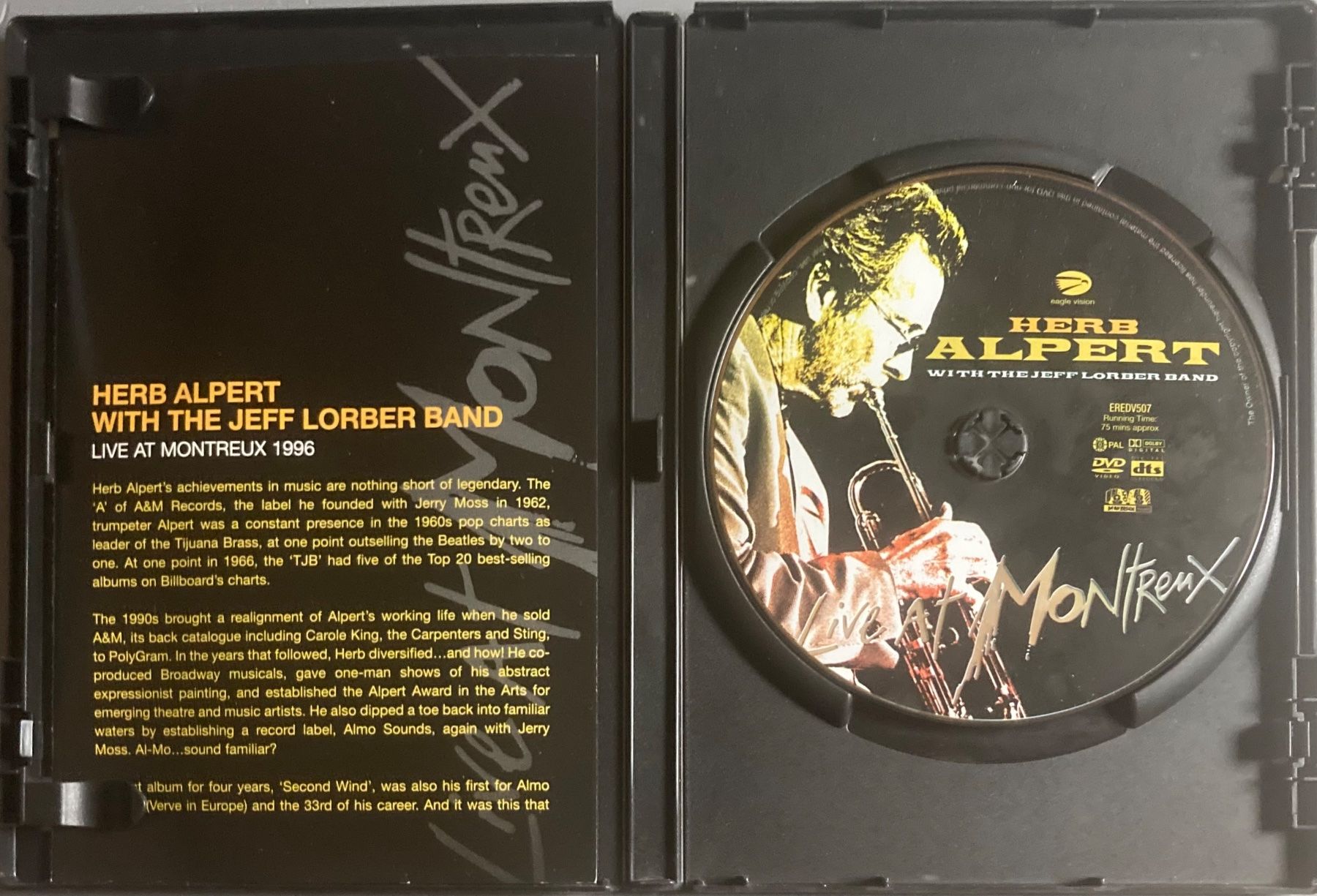 Tutti i DVDs: HERB ALPERT - LIVE AT MONTREUX – Usato da Poliez-Pittet venduto da Newtown-Records 2