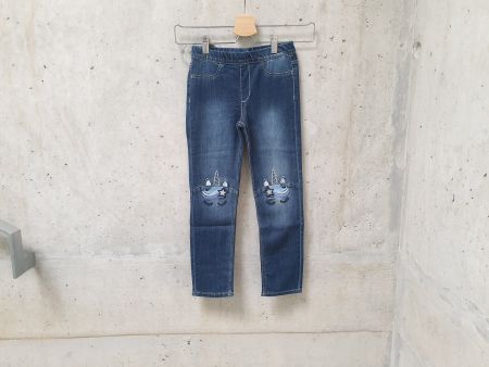 NEUF, Jegging H&M, bleu denim foncé, fille, taille 122