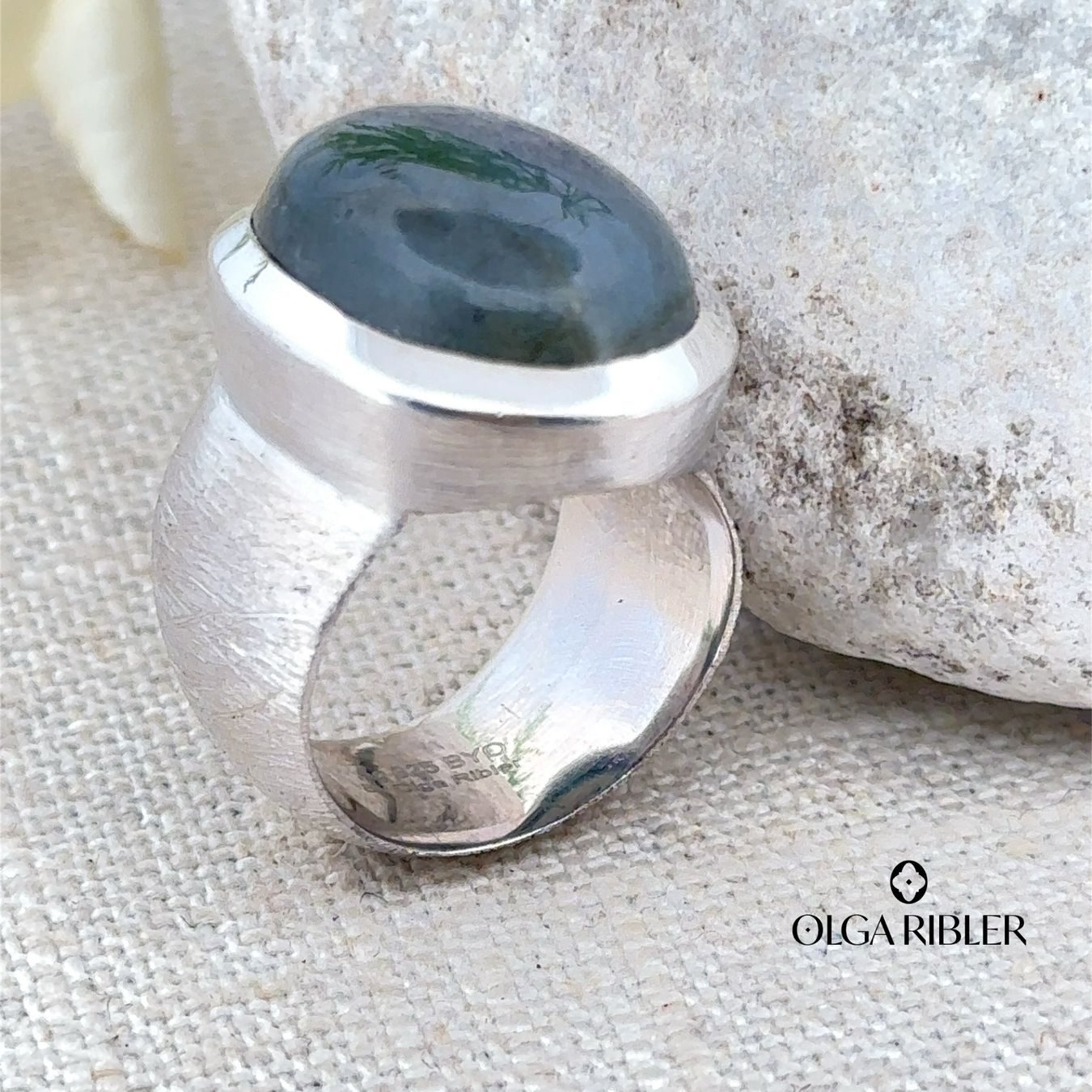 Olga Ribler Anelli: Statement Silber Ring 925 - Labradorite - Grösse 53 – Nuovo (secondo la descrizione) da Luzern venduto da Schmuckoutlet 3