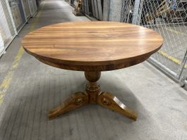 schöner antiker Rundtisch Biedermeier Massiv Nussbaum