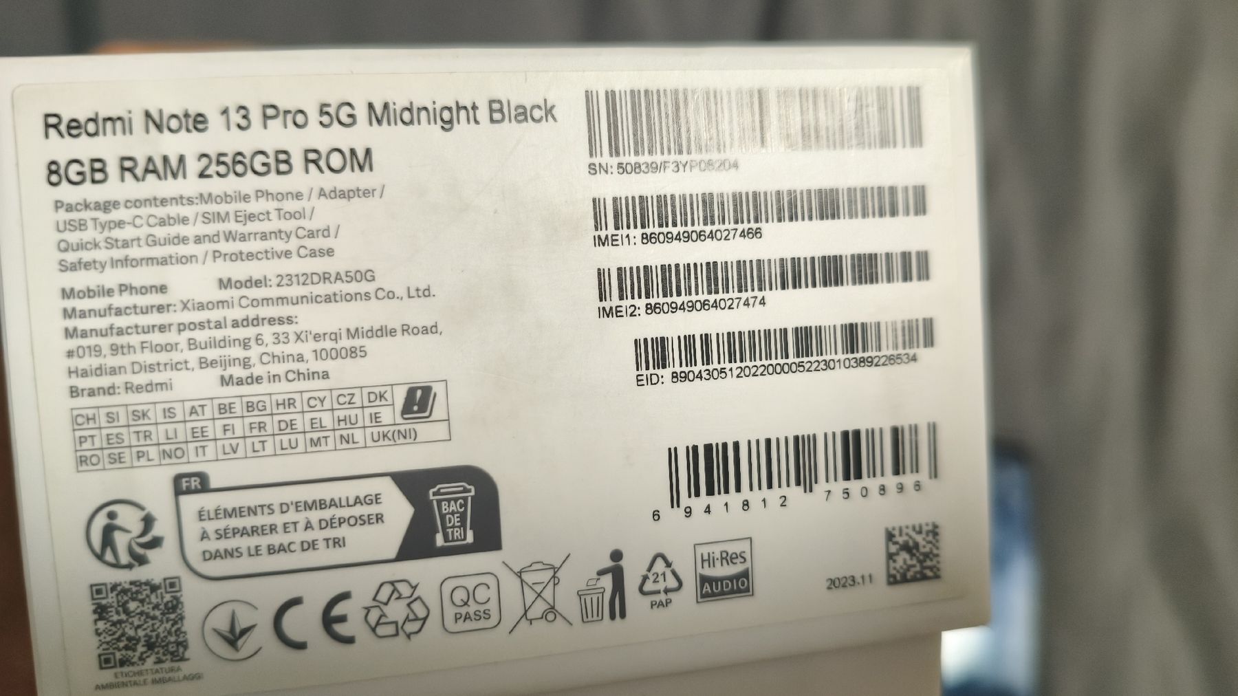 Xiaomi Portables: Xiaomi Redmi Note 13 Pro 5G – D'occasion à St. Margrethen SG par vas_8tsg