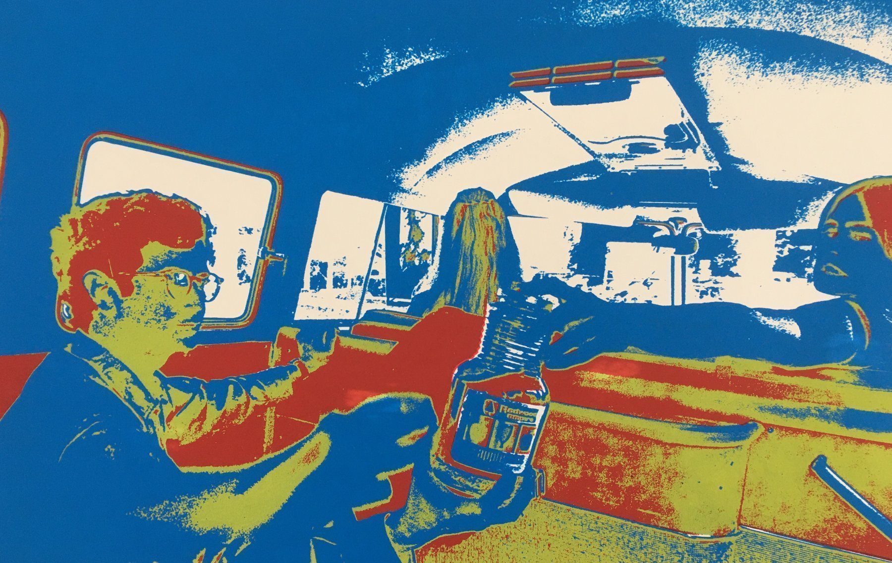 Grafica & Litografie: Chase "Dans la voiture" Serigraphie von 1971 – Usato da Nennigkofen venduto da juhit 1