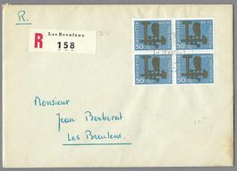 1960, B100x4, 0 LES BREULEUX, EING. BRIEF
