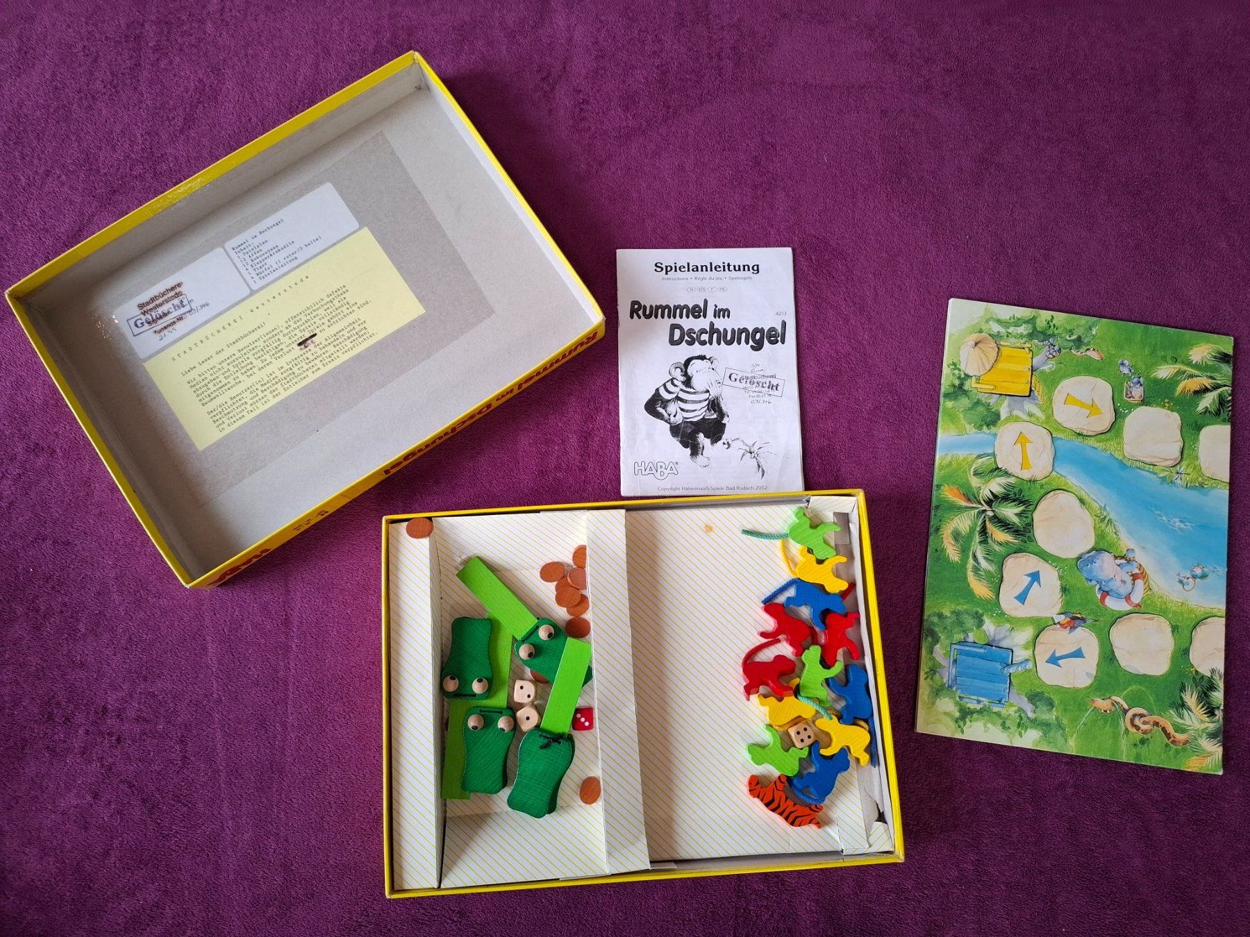 Haba Spiele: HABA Spiel - Rummel im Dschungel – Gebraucht aus Müllheim Dorf von Seeeule01 1
