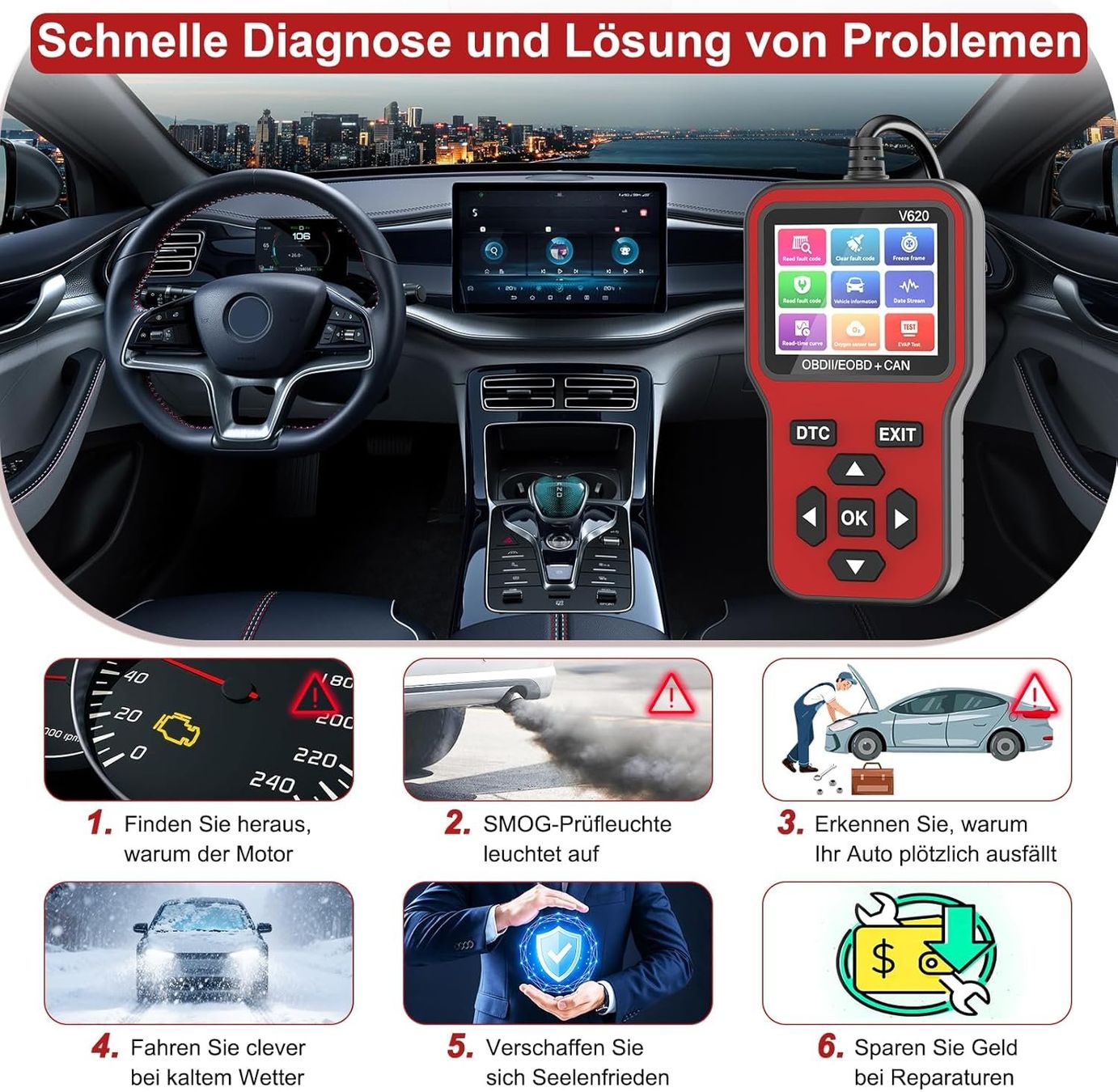Misurare: OBD2 Diagnosegerät Fehlercode Leser – Nuovo e nell'imballaggio originale da Hundwil venduto da pac_6jh8 5