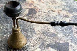 Opium Pfeife aus Messing mit Gravur