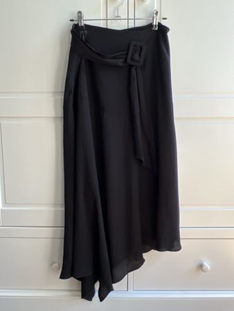 Maje Black Skirt/Jupe Asymmetric Cut Size 40EU
