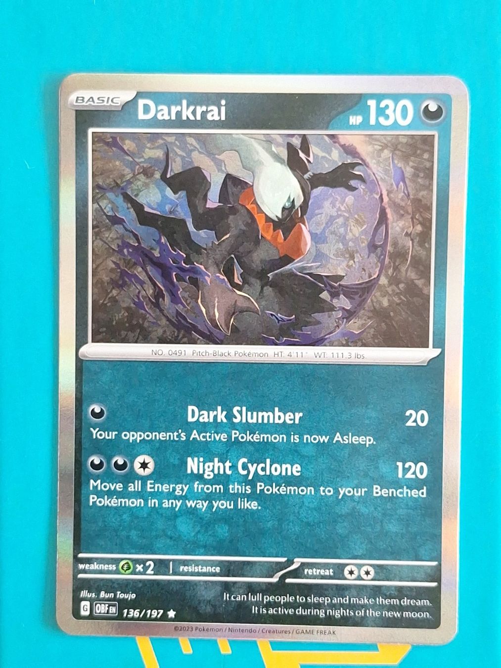 Pokémon Carte collezionabili: Darkrai Holo - Pokemon Obsidian Flames – Usato da Altstätten SG venduto da GGsGameshop