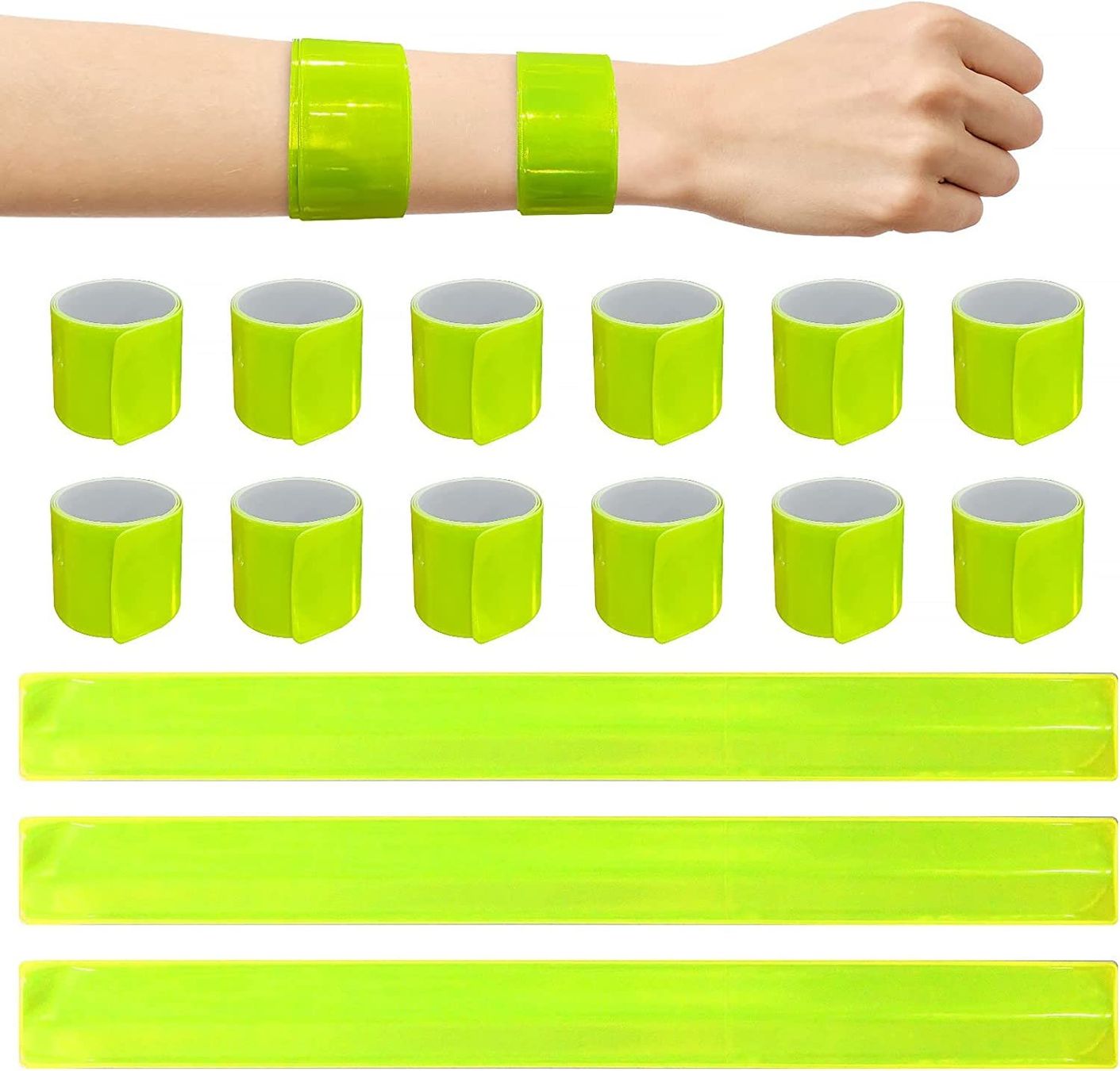 Rubans décoratifs: 16pcs Reflektorbänder Schnapparmbänder Reflektorband – Neuf (Voir description) à Thun par zerla