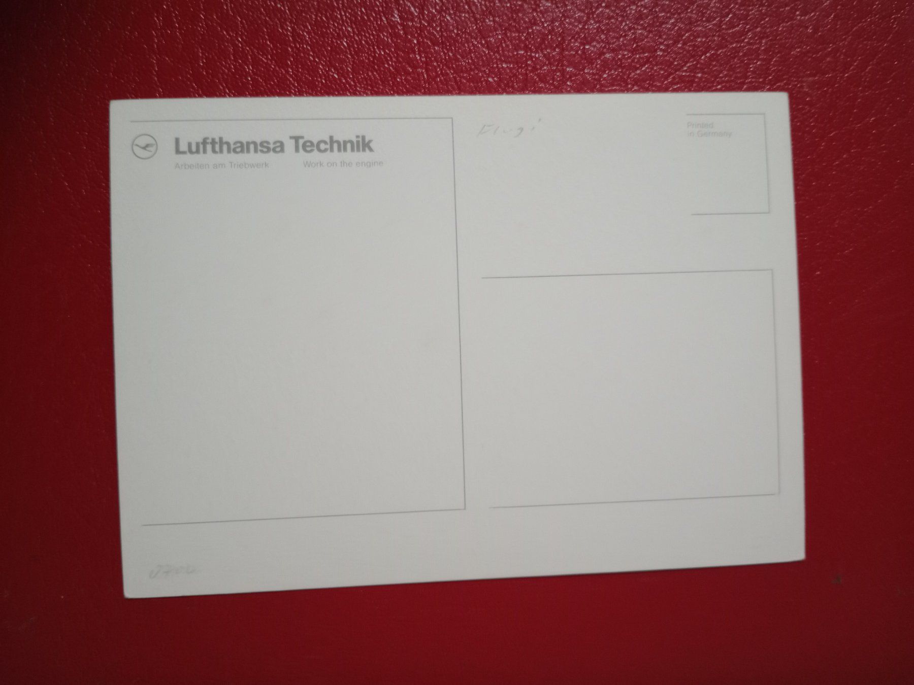 Ansichtskarten: AK Flugzeug Lufthansa Arbeiter am Triebwerk – Gebraucht aus Küttigen von Melisch1000 1