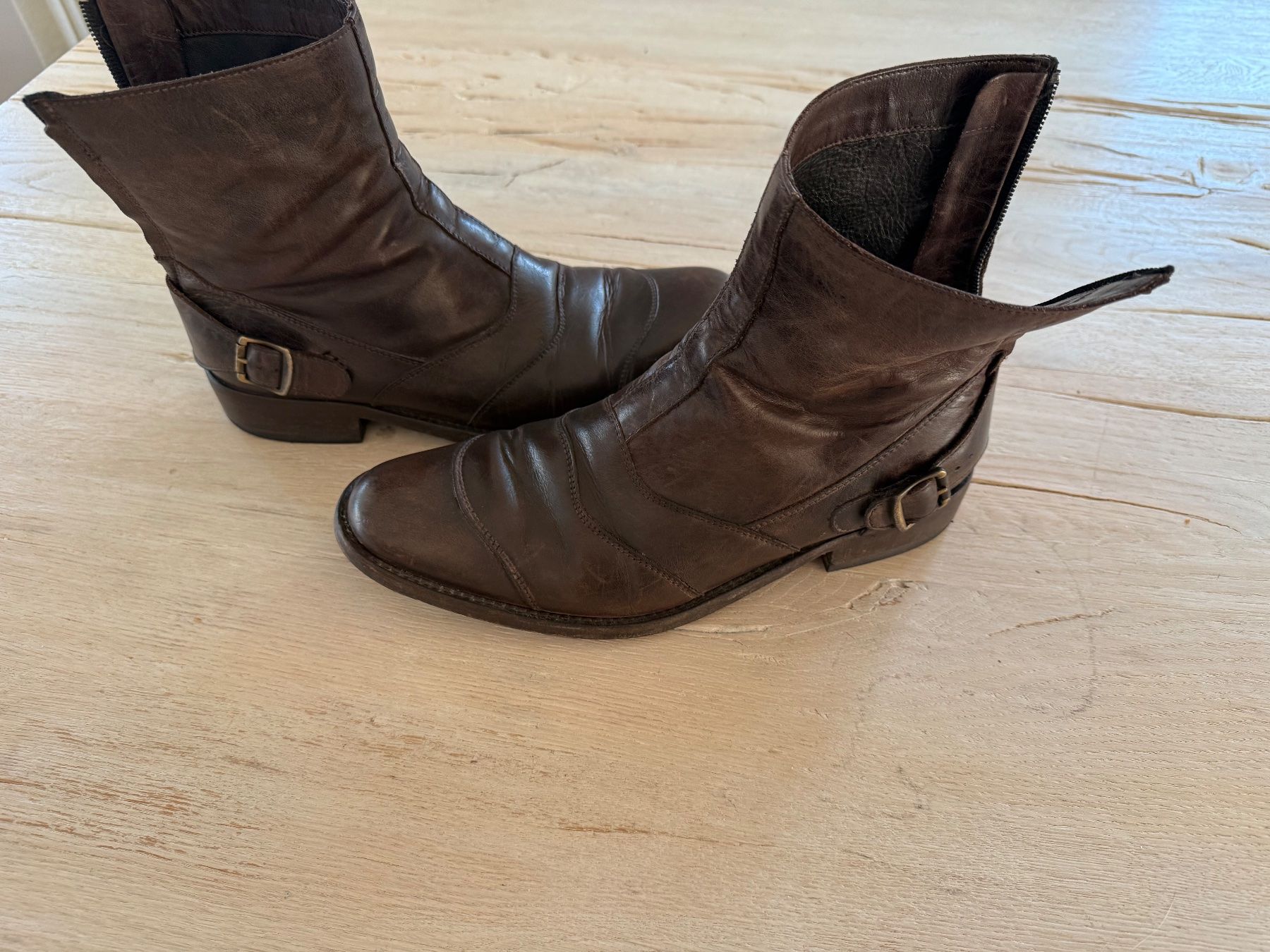Belstaff Scarpe da uomo: Belstaff Townmaster Leder Stiefel Braun – Usato da Ulisbach venduto da FeuerVogel68 2