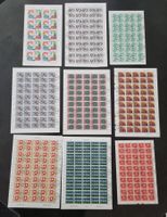 Lot mit 9 Originalbogen Schweiz, Ersttag, KP 440.--