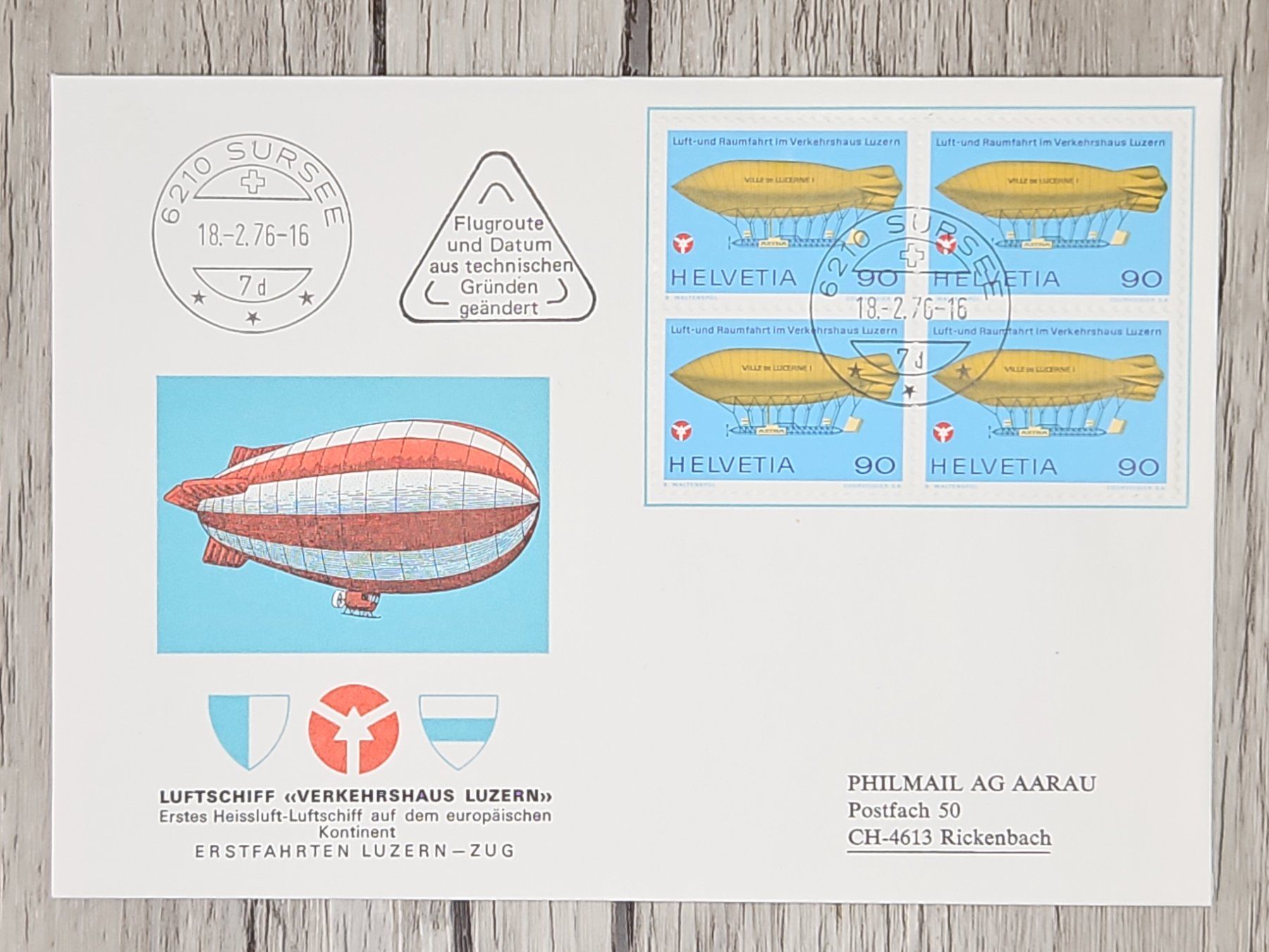 Tutti i francobolli: CL07 Enveloppe + Timbre Suisse 1977 – Usato da Cousset venduto da Patrick_Collections