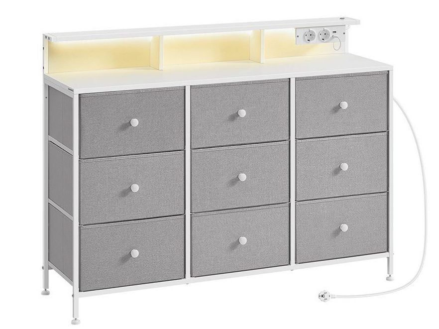 Kommoden: Kommode 9 Schubladen LED Steckdose 114x84 cm MELIOR – Neu und originalverpackt aus Lachen SZ von MAMORU-MOEBEL