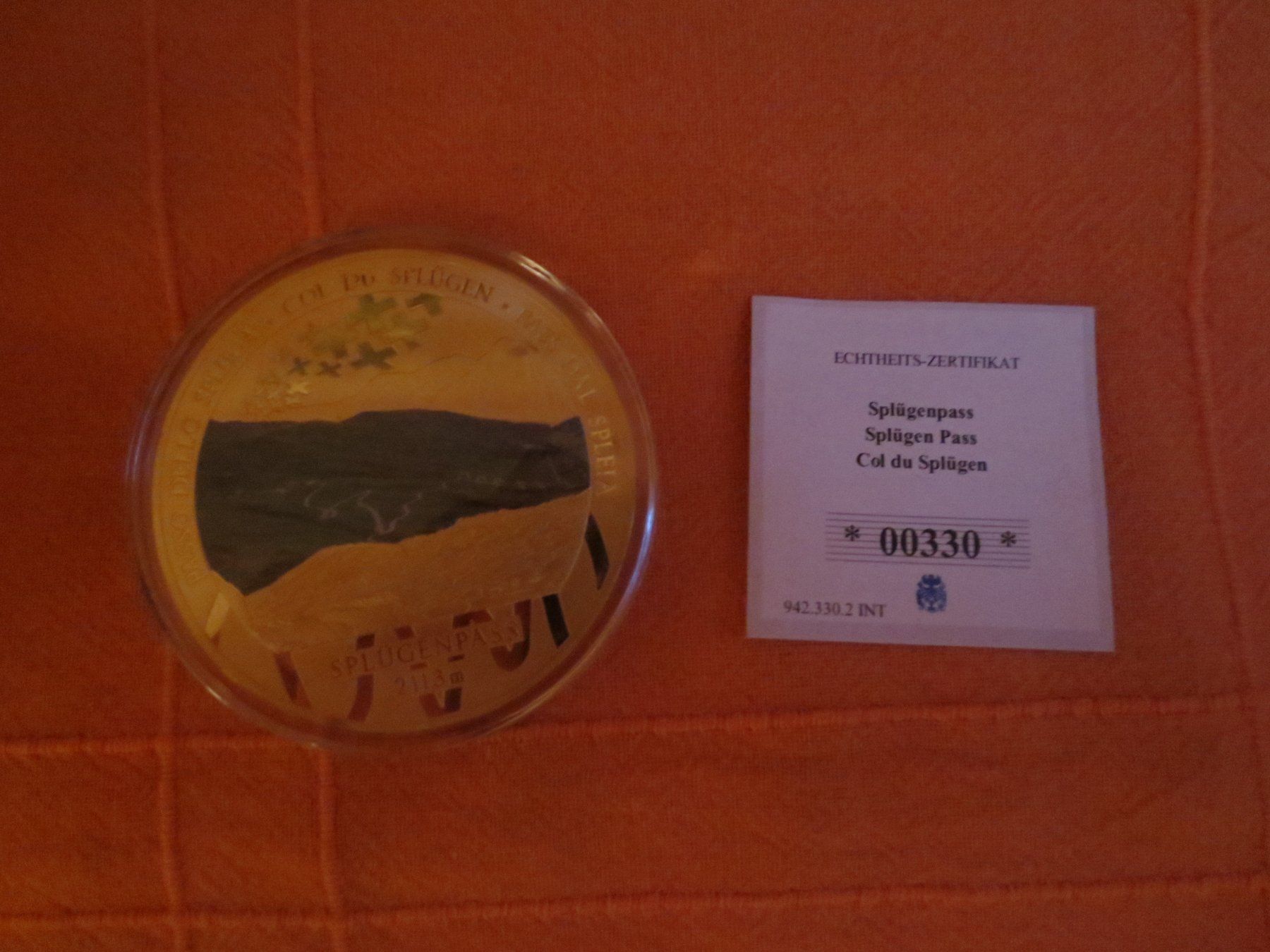 Medaglie: Medaille vergoldete Splügenpass – Nuovo (secondo la descrizione) da Weier im Emmental venduto da waefler03 2