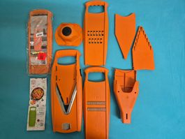Börner Rako Powerline Gemüseschneider Set orange - wie neu