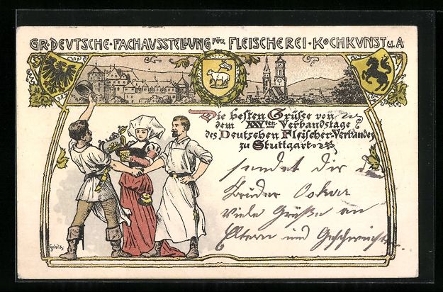 Ganzsachen: Litho Ganzsache PP27 C6: Stuttgart, XXV. – Gebraucht aus Berlin von bartko-reher