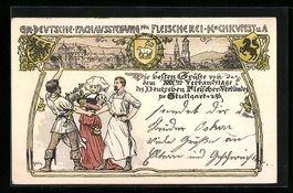 Litho Ganzsache PP27 C6: Stuttgart, XXV.