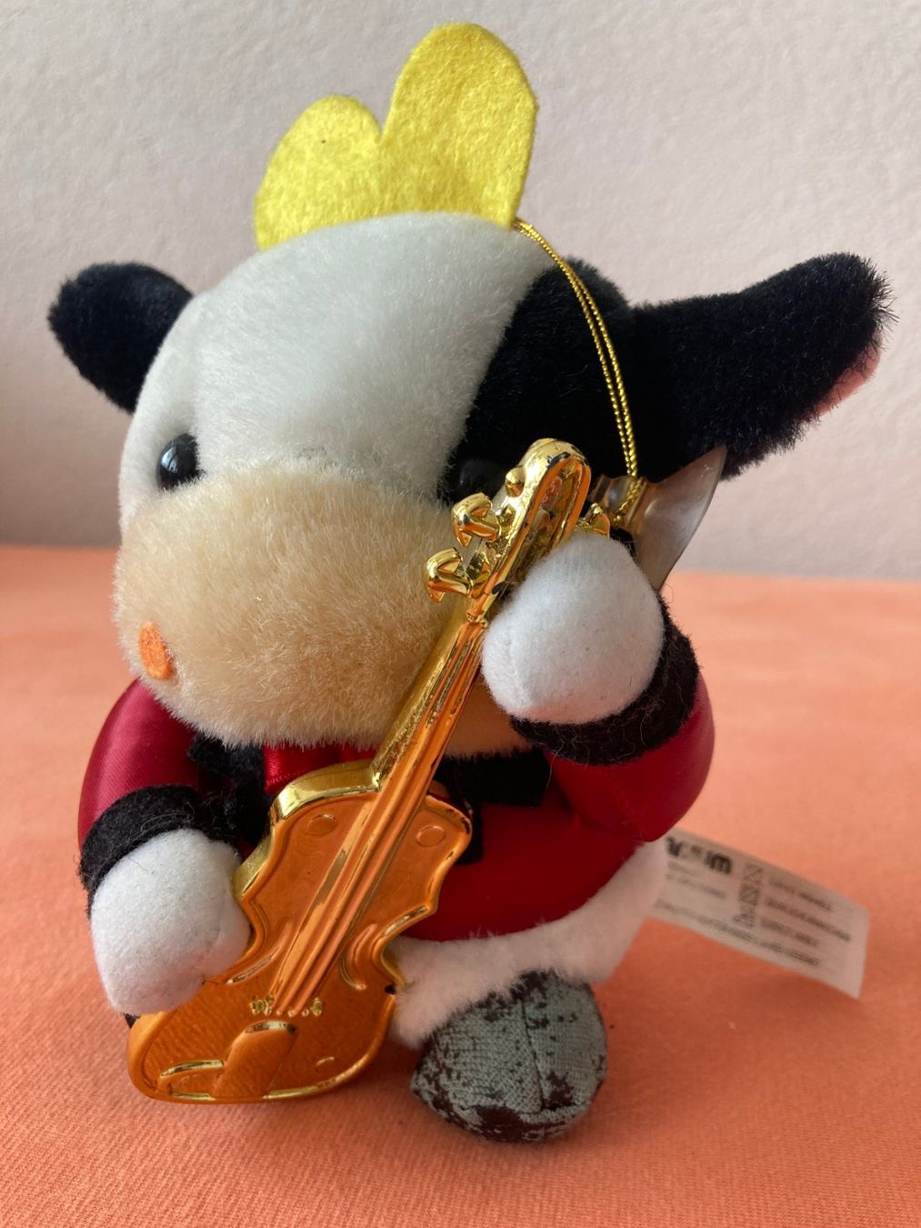 Giocattoli: Vintage Plüschkuh mit Instrument – Usato da Basel venduto da Nofretete39 1