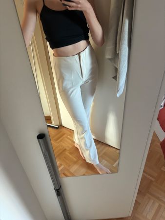 White suit pants Zara 38