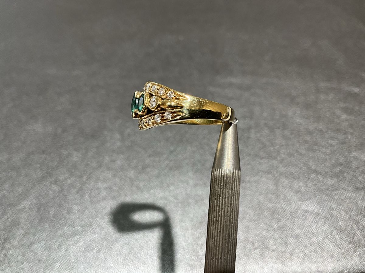 Anelli: Damenring 19k Diamant&Smaragd – Usato da Schaffhausen venduto da glamour-shop 1