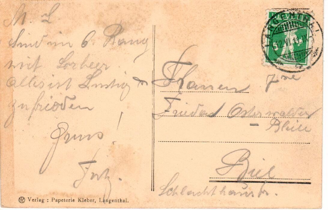 Cartoline postali: Langenthal – Usato da Wolhusen venduto da Curver9 1