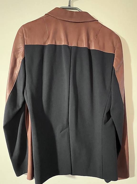 Akris Giacche: Akris Leder Stoff Damen Jacke Größe 40 – Usato da St.Gallen venduto da snoopy2009 1
