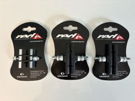 3x Red Fahrrad-Bremsklötze, V-Brake,Top Zustand!