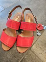 Damensandalen rot Leder Grösse 36 1/2 Jeannot