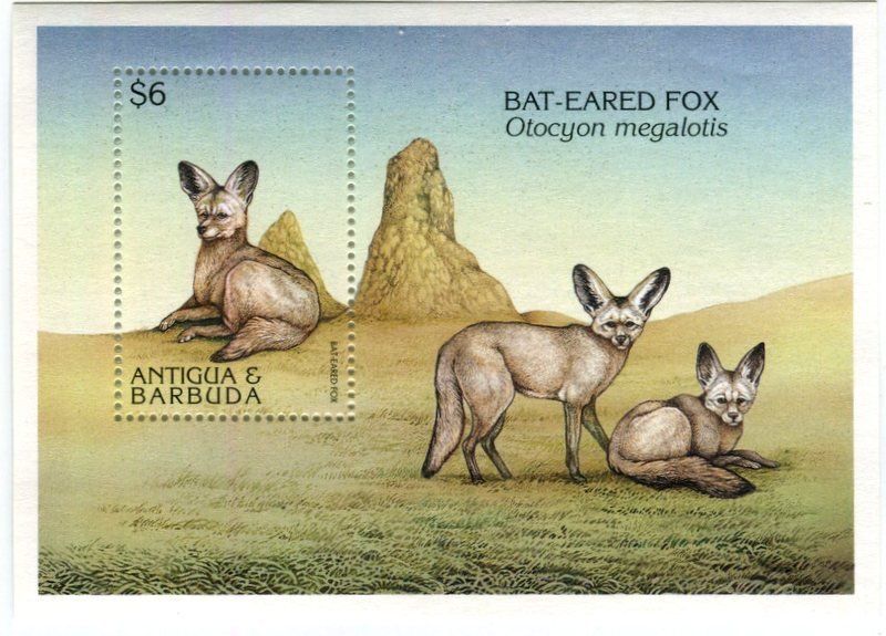 Tous les timbres: Block "Löffelfuchs". Antigua und Barbuda. – Neuf avec emballage d'origine à Basel par Butsch5