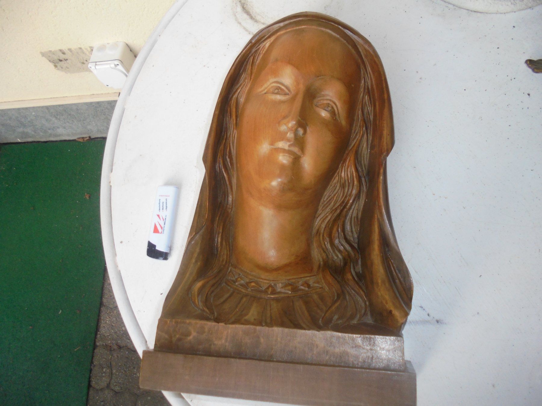 Statuette: Alte, grosse Madonnafigur ca. 1950 – Usato da Camorino venduto da Hunpete 5