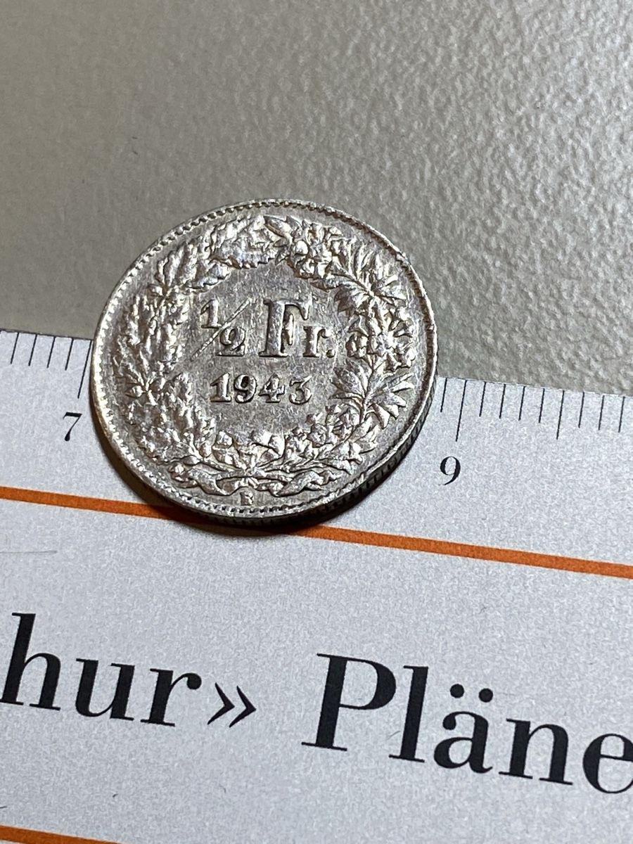 Tutti le monete: Suisse - 50 centimes - 1943 - AG  – Usato da Payerne venduto da Mike1682 3