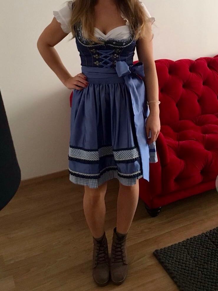 Krüger Vestiti: Krüger Dirndl Tracht, blau, Gr. 34 – Nuovo (secondo la descrizione) da Zumikon venduto da leskel 5