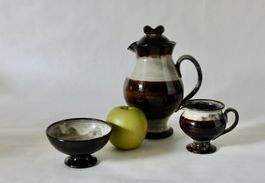 JAKOB GELZER, KAFFEE SET (KANNE, RAHM, ZUCKER) NACH 1960.