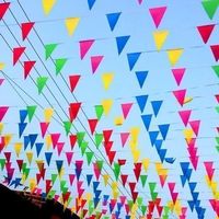 38m Flag 100PCS Gepunktete Wimpelkette