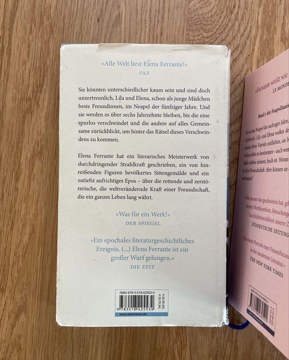 Bücher: Elena Ferrante: Neapolitanische Saga - 4 Bände – Gebraucht aus Arnegg von lara.andermatt 2