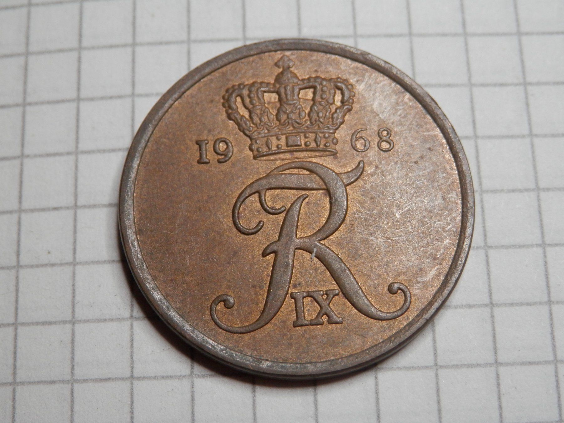 Tutti le monete: Dänemark  5 Öre, 1968 – Usato da Weiach venduto da weiach81