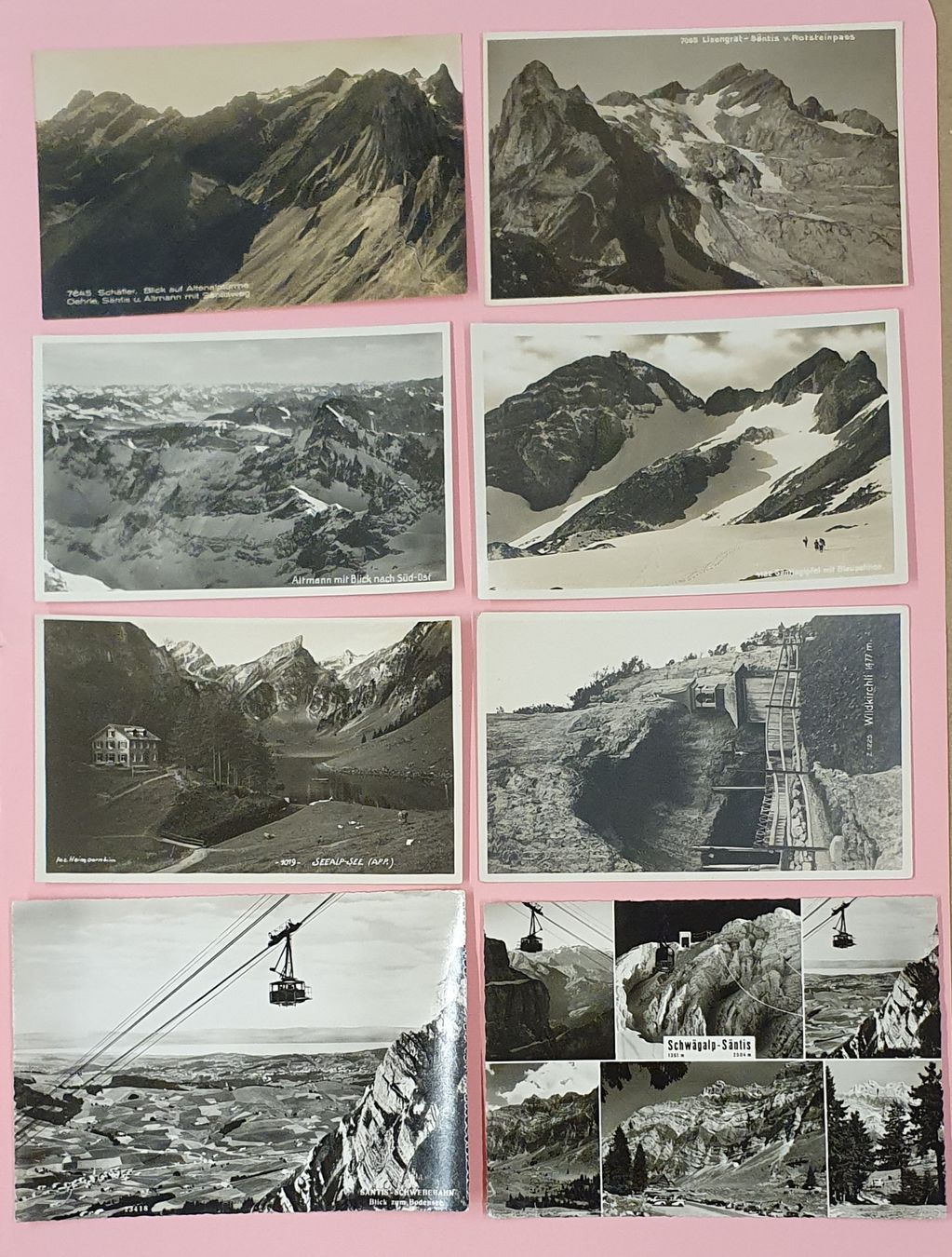 Cartoline postali: Lot von 8 Ansichtskarte vom Säntis & Alpstein – Usato da Kreuzlingen venduto da Rschweiz1
